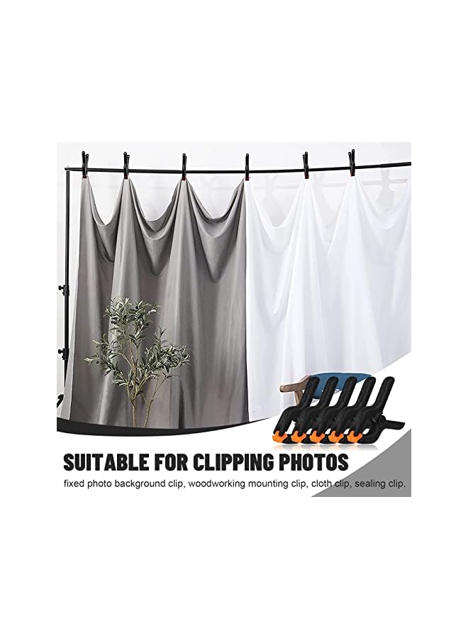 promass Spring Clamps, 10pcs Backdrop Clips 4.5 Inch Heavy Duty Plastic Spring Clamps Set Plastic A Clamp Clips for Woodworking, Photography Studio, Plate, Home Improvement, DIY Lighting - Image 5