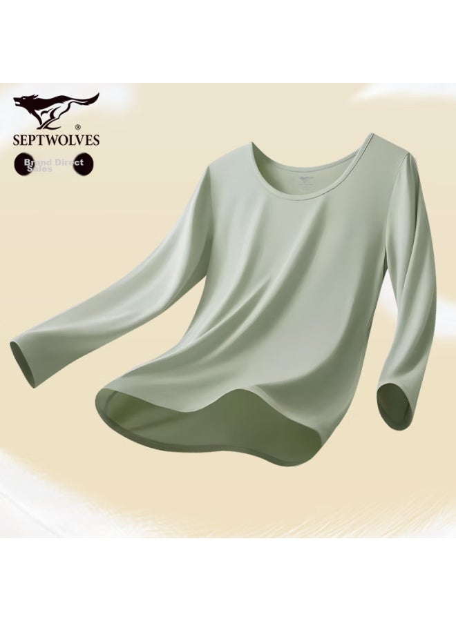 Septwolves Septwolves Men's Autumn Clothes Modal Silk Cotton Mite-proof Top Youth Thin Bottoming Warm Underwear  - Image 4