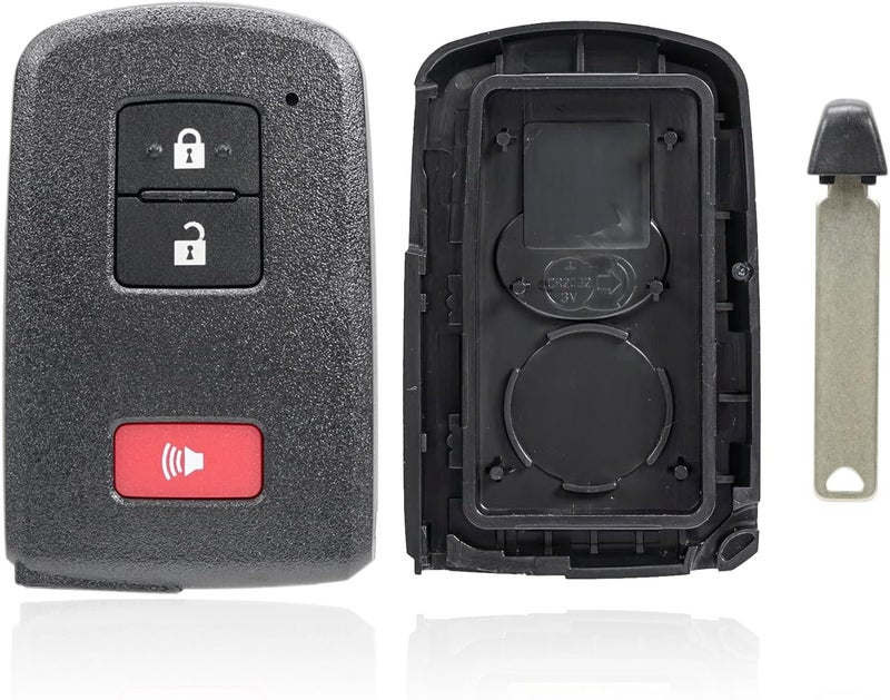 غلاف مفتاح سيارة ذكي Unifizz، لوحة تحكم عن بعد، بثلاثة أزرار، أسود، لطرازات Toyota 4Runner، Venza، Prius، Land Cruiser (2008-2018) - Image 3