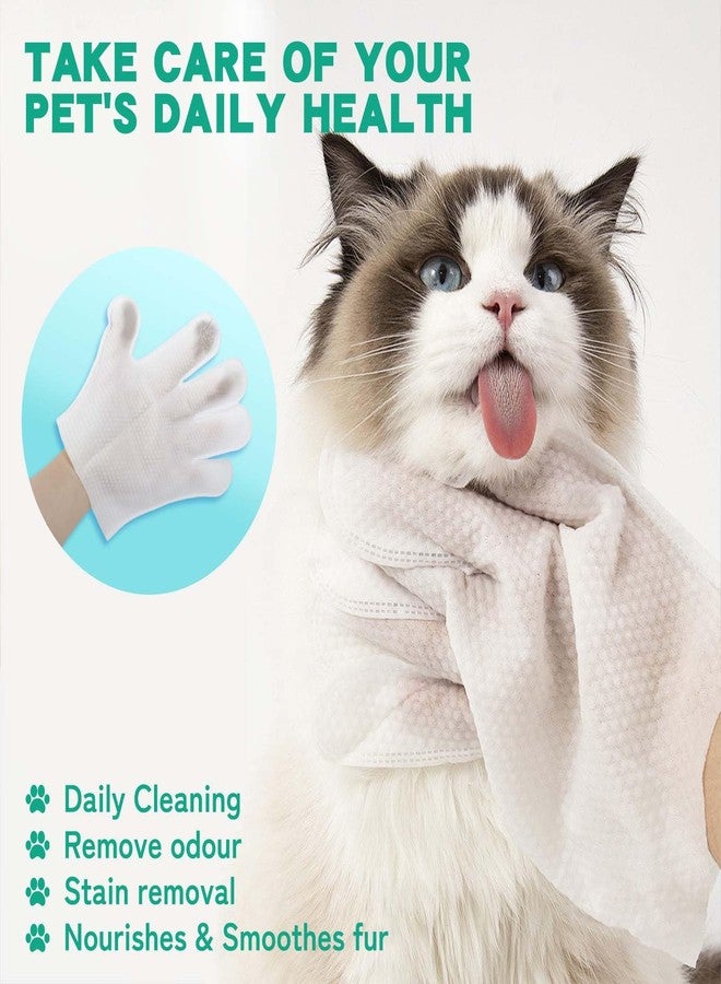 coldpa Pet Glove Wipes,Dog and Cat Cleaning Gloves, Cleaning Glove for Dog and Cat, Fur Face, Ears, Eyes, Pet Grooming Wipes, Nourishing Fur, for Daily Care and Travel, No Rinse(6PCS) - Image 2