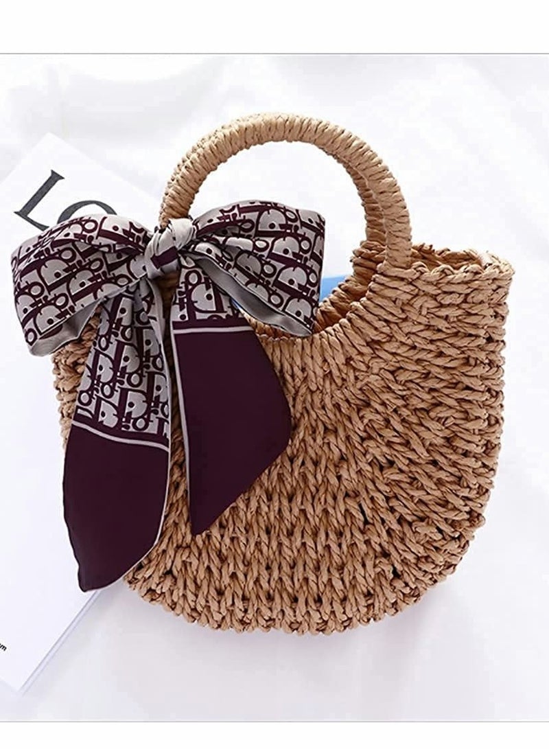 Fashion Design Handle Bag Long Hair Tie Headband Neck Polyester Twill Ribbon Decorative Scarf, Headband, Wristband, Waistband (2PCS)