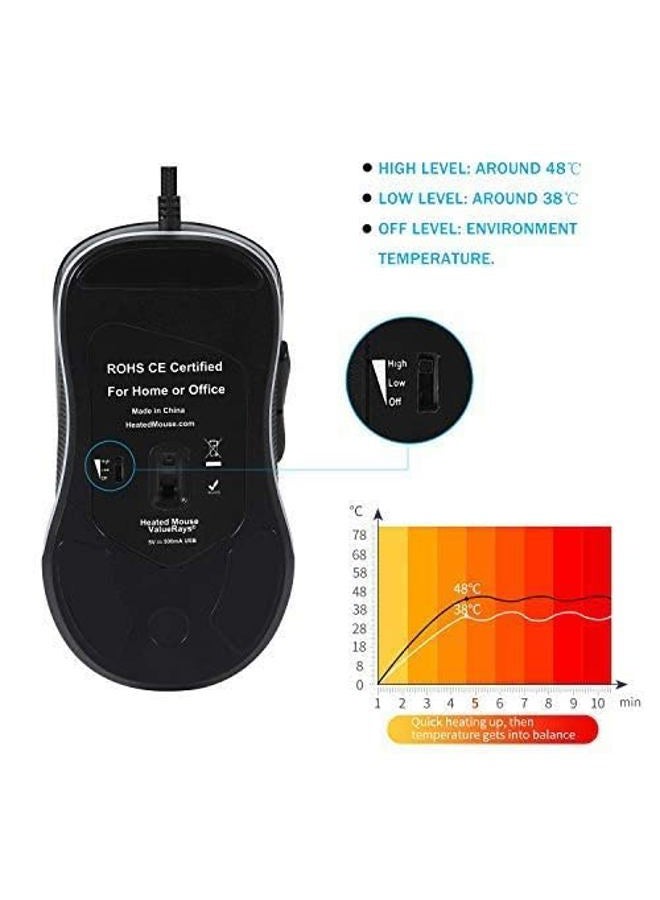 ValueRays USB Optical Heated Computer Mouse Advanced (Black) - Image 5