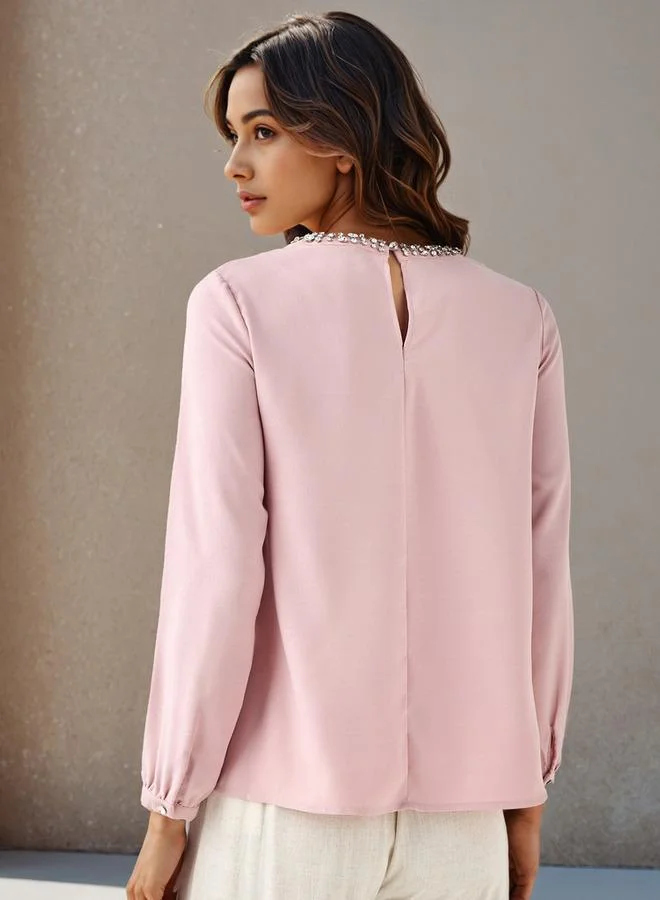 Splash FAV Regular Fit Top with Embellishment