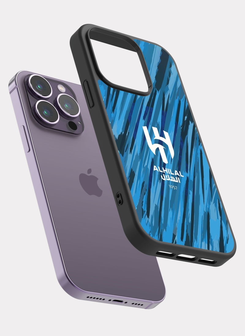 بكسلات كفر ايفون 14 برو نادي الهلال ازرق - Image 2