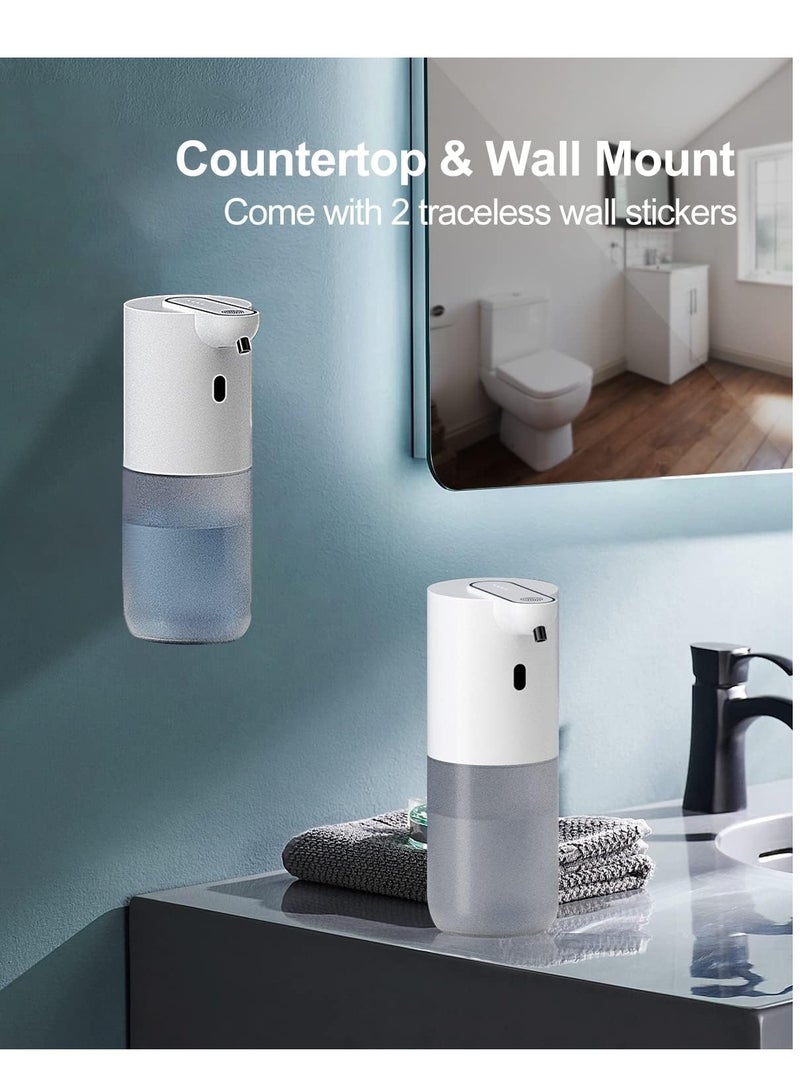 شو وو موزع صابون كهربائي أوتوماتيكي مقاوم للماء IPX5 قابل لإعادة الشحن عبر USB، موزع صابون لوشن رغوي لا يعمل باللمس مع 4 كمية إسفنجية قابلة للتعديل للتركيب على الحائط والوقوف الحر مع مستشعر الحركة - Image 4