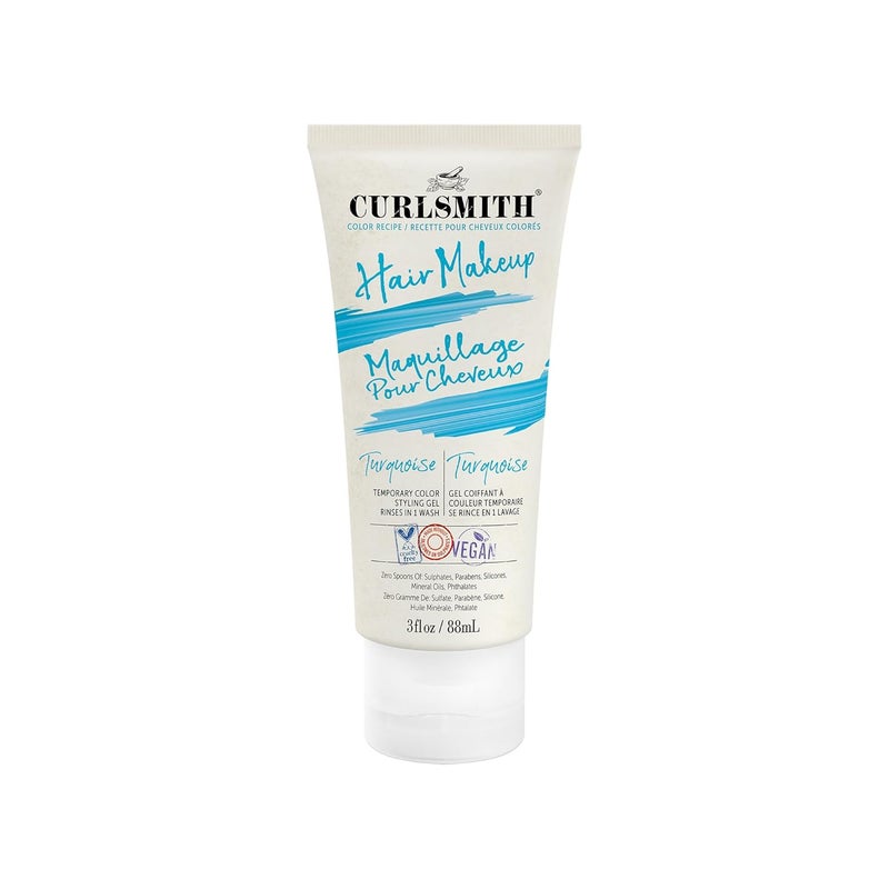 CURLSMITH  Hair Makeup  Vegan Temporary Hair Color and Styling Gel Turquoise 3floz