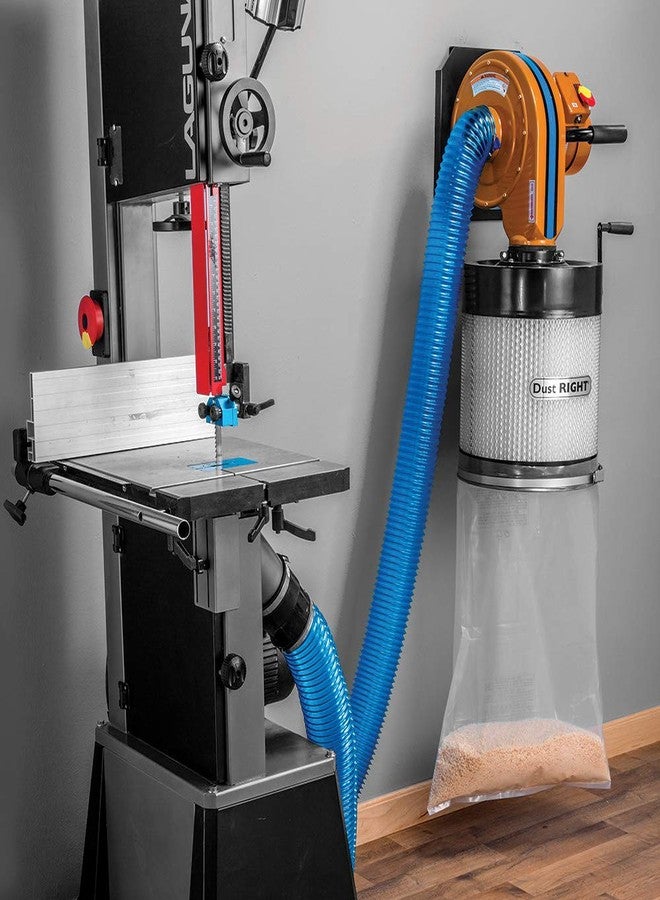 روكلر خرطوم جمع الغبار Rockler مقاس 4 بوصات - خرطوم متين شفاف اللون أزرق مرن حتى 14 بوصة - مثالي لجمع الغبار لأعمال النجارة يمتد حتى 7XL لتنظيف مريح في الزوايا البعيدة - Image 3