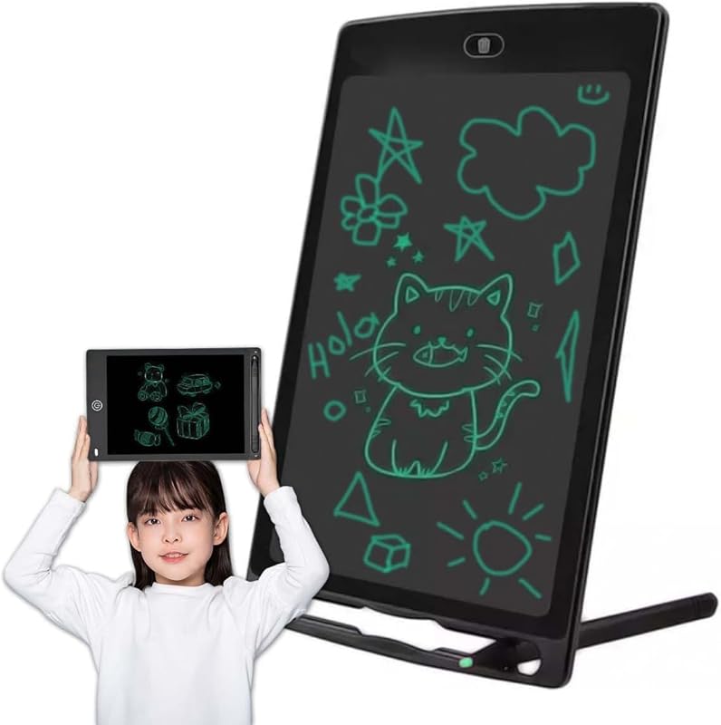 8.5 Inch Magic Chalkboard for Kids, LCD Interactive Writing and Drawing Tablet with Instant Erase Button, Educational Toys for Girls Boys, Electronic Drawing Board