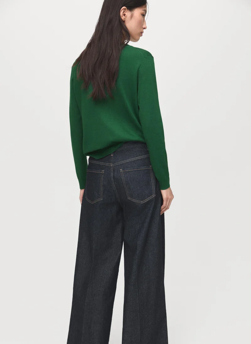 MANGO Fine-knit crew-neck sweater