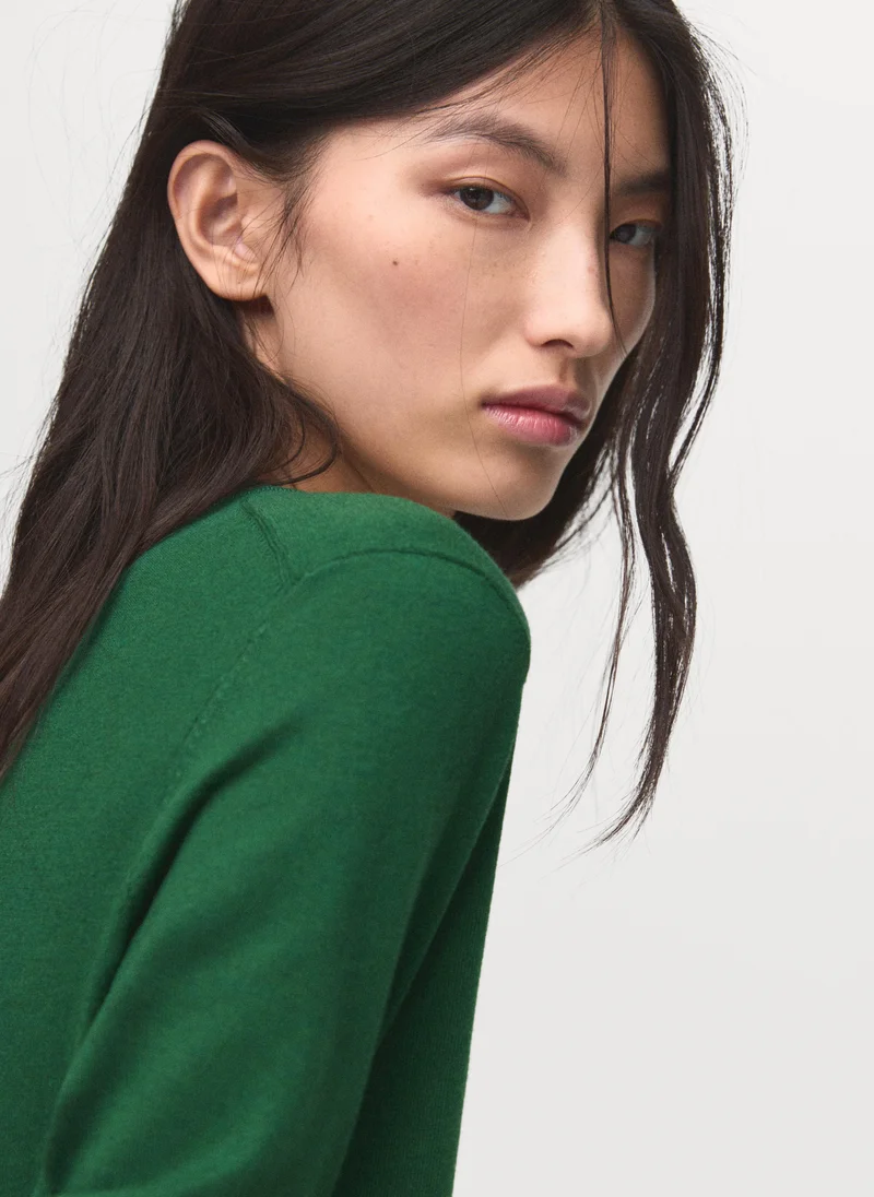 MANGO Fine-knit crew-neck sweater