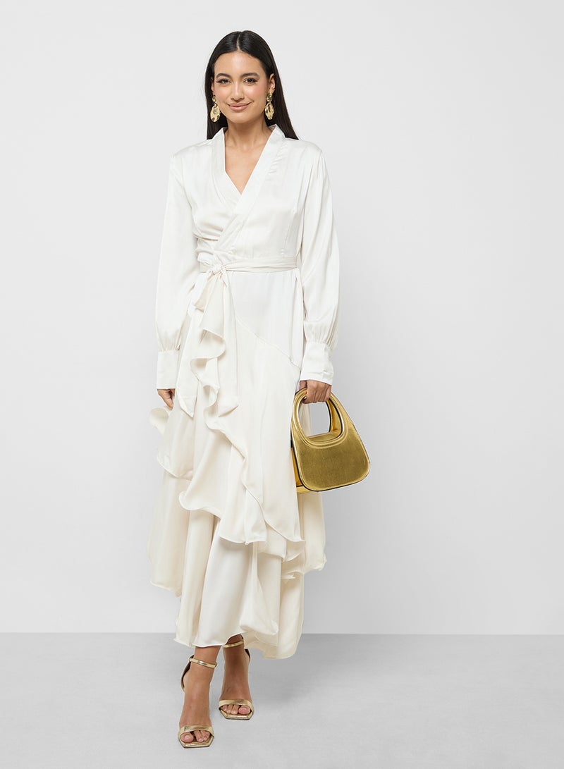 ايلا فستان ملفوف بكشكشة - Image 4