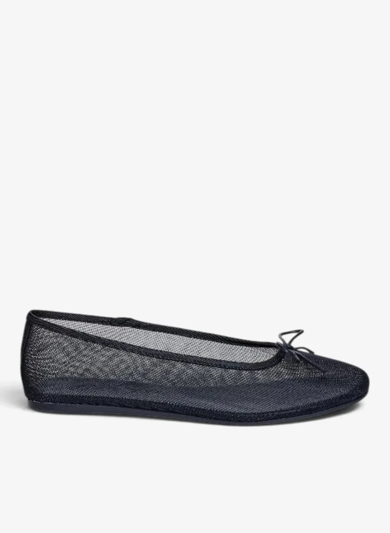 Bata Textured Ballet Flat Shoes