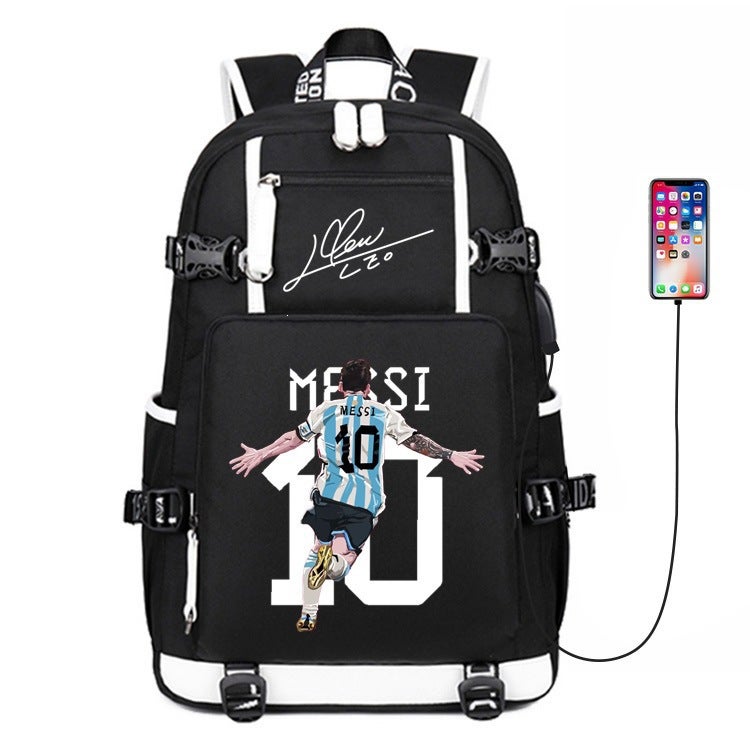 M essi Kids Backpack - Large Capacity Oxford Cloth with USB Port - Image 1
