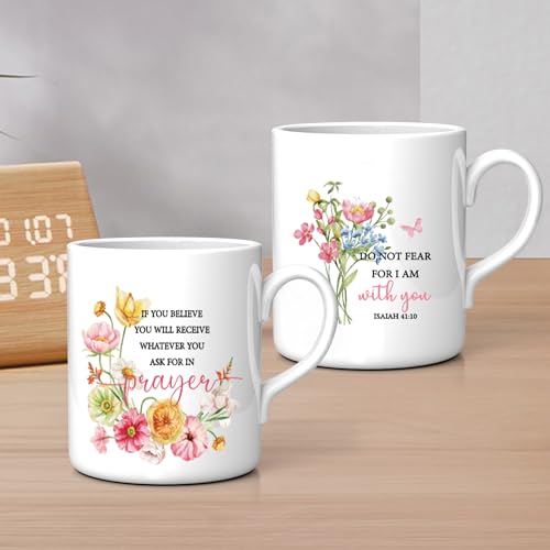 CRASHOT UV DTF Cup Wraps - 20 Sheet Bible Verse UV DTF Transfer Stickers, Christian UVDTF Cup Wraps for 16 oz, Inspirational Quotes, Flower Style Rub on Transfer for Glass, DIY Crafts - Image 2