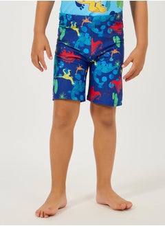 Styli Dinosaur Print T-Shirt & Shorts Swimming Set  - Image 5