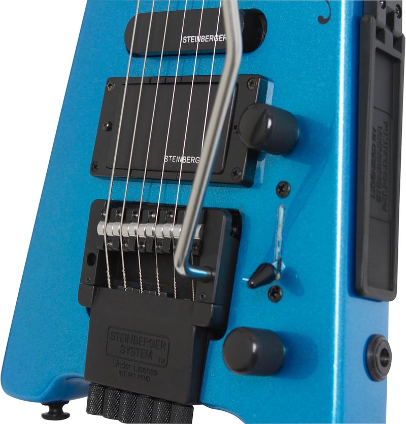 Steinberger Spirit GT PRO Deluxe Electric Guitar, Frost Blue with Gig Bag - Image 3