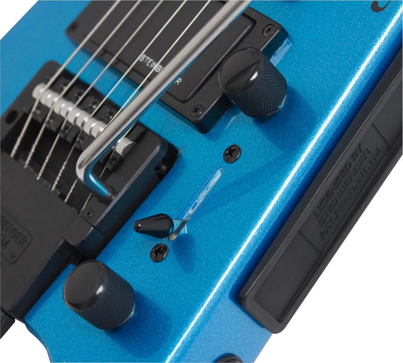 Steinberger Spirit GT PRO Deluxe Electric Guitar, Frost Blue with Gig Bag - Image 2