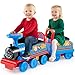 OLAKIDS 6V 2Seater Ride on Train with Carriage Storage Train Whistle Music Lights for 18 Months 2 Seaters Circus - Image 2