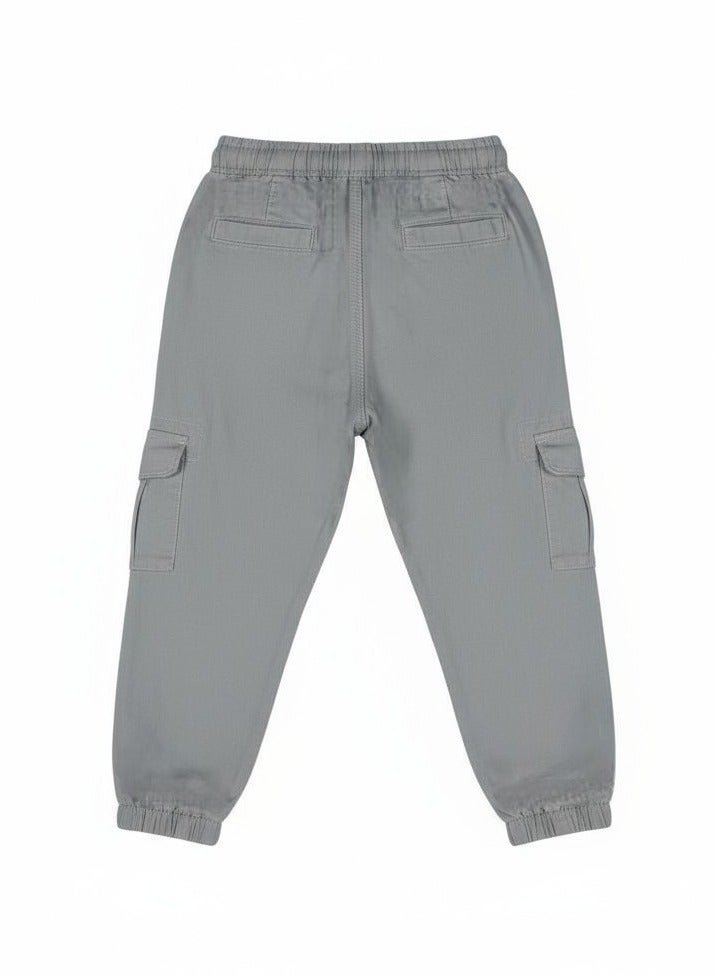 بيبي كو بنطلون رمادي كارجو بخصر أستك للأطفال - Image 4