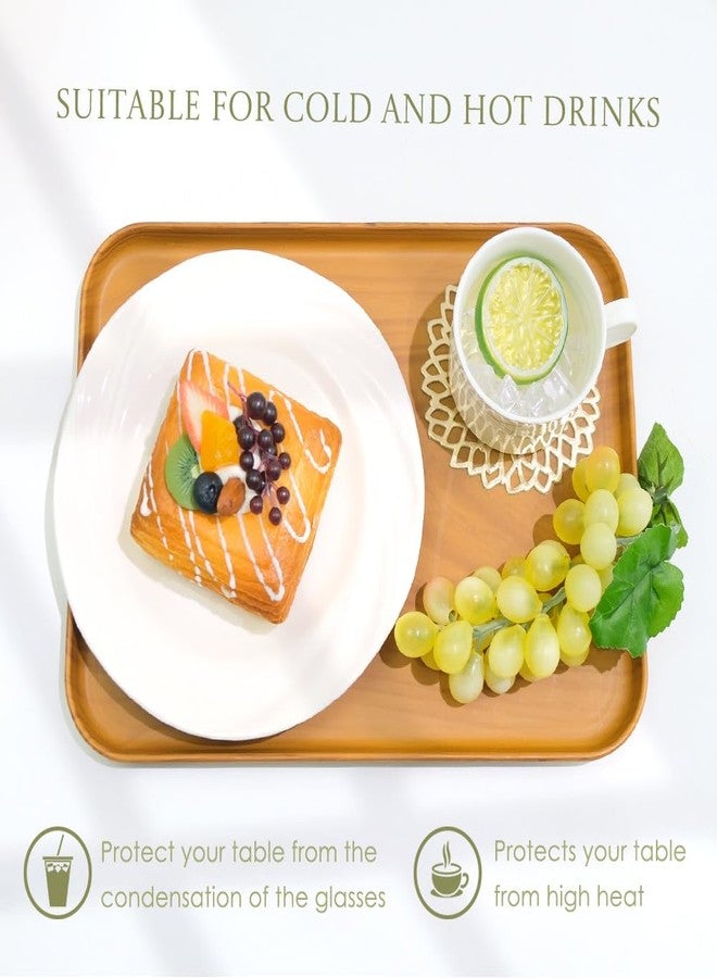 سويت إليجانس مجموعة قواعد أكواب Sweet Elegance® مكونة من 6 قطع، مصنوعة من مادة PVC مجوفة، تُستخدم كزينة لطاولة عيد الشكر، ومناسبة للاحتفالات المنزلية (زهور ذهبية). - Image 4