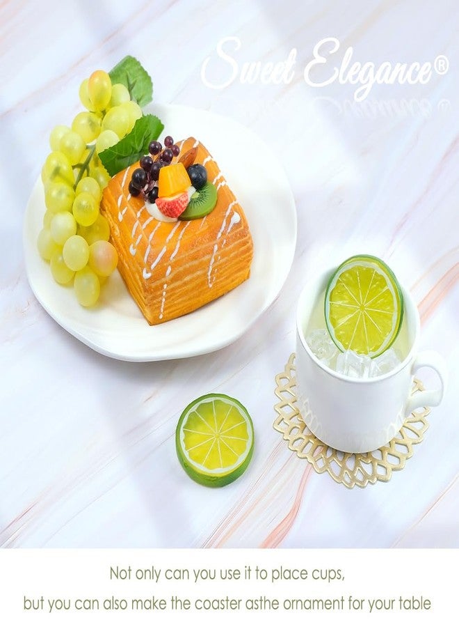 سويت إليجانس مجموعة قواعد أكواب Sweet Elegance® مكونة من 6 قطع، مصنوعة من مادة PVC مجوفة، تُستخدم كزينة لطاولة عيد الشكر، ومناسبة للاحتفالات المنزلية (زهور ذهبية). - Image 5