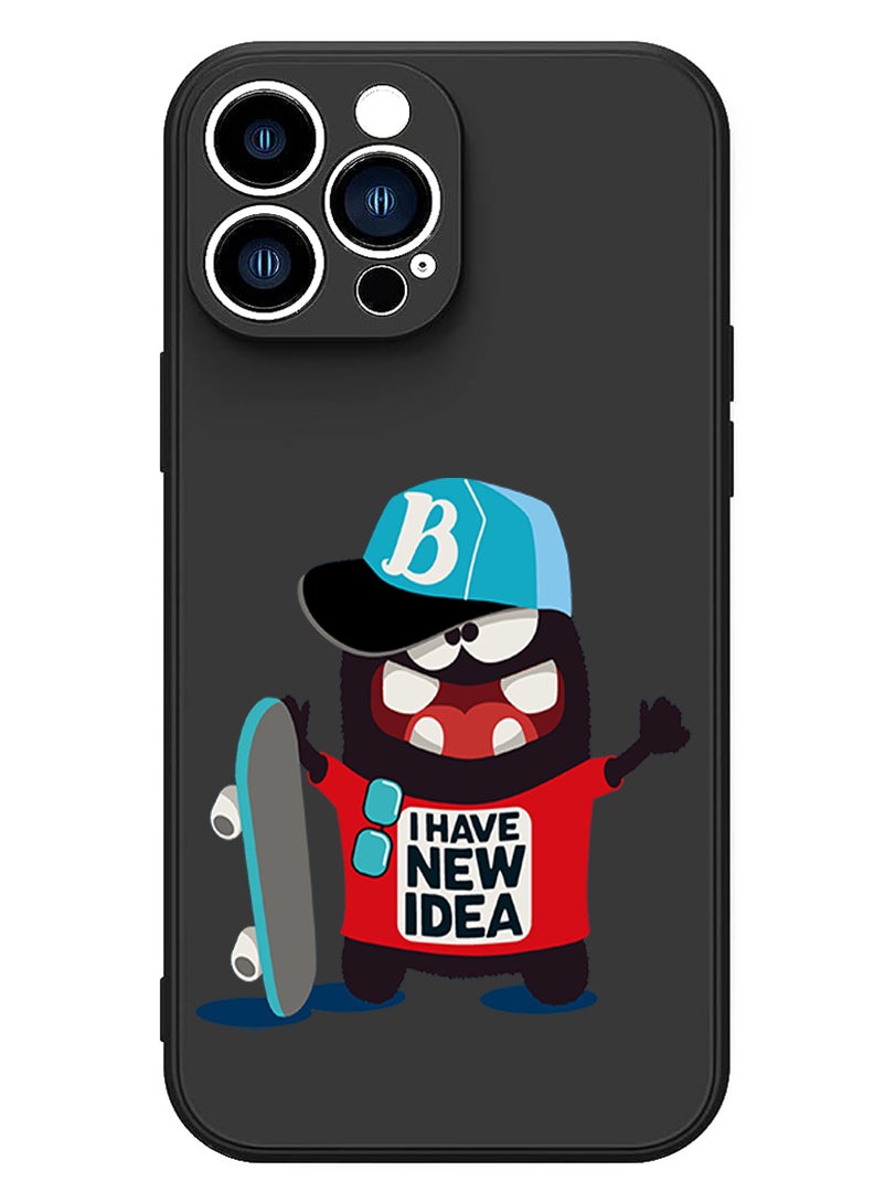 Theodor Protective Slim Fit Case Liquid Silicone Cover with Full Body Protection Anti-Scratch Shockproof Case For iPhone 15 Pro Max Black - I have a new idea - Image 1