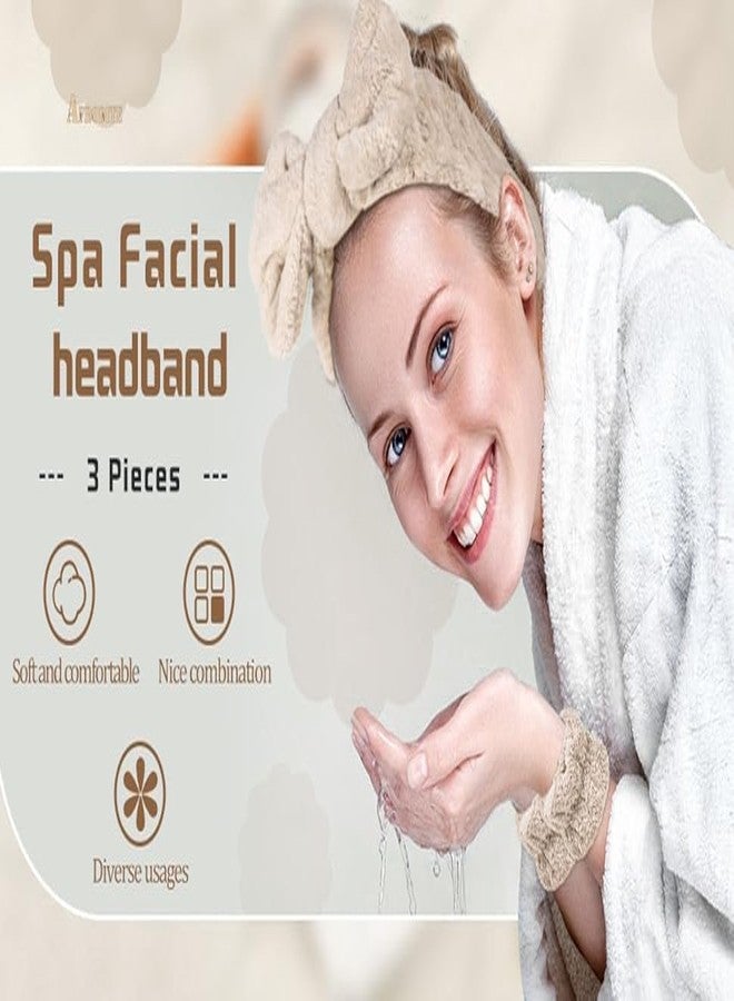 GOMNIK 3-Piece Microfiber Skincare Set - Makeup Headband with Face Wash Wristbands for Women - Soft Headband & Wristbands to Keep Hair & Sleeves Dry During Facial Care - Image 5