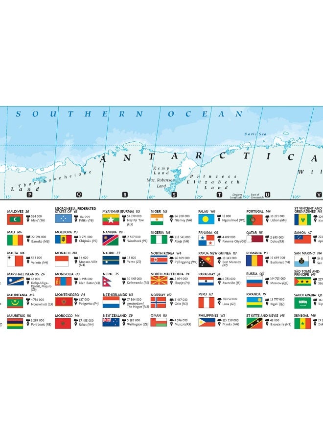 Collins Large World Wall Laminated Map (70 x 91.5 cm): Laminated map with flags, perfect for classroom, office and home - Image 5