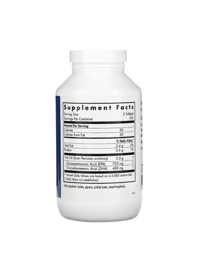 اليرجي ريسيرتش جروب Super EPA Fish Oil Concentrate 200 Softgels - Image 2