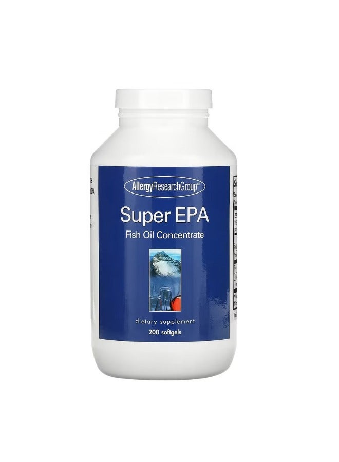 اليرجي ريسيرتش جروب Super EPA Fish Oil Concentrate 200 Softgels - Image 1