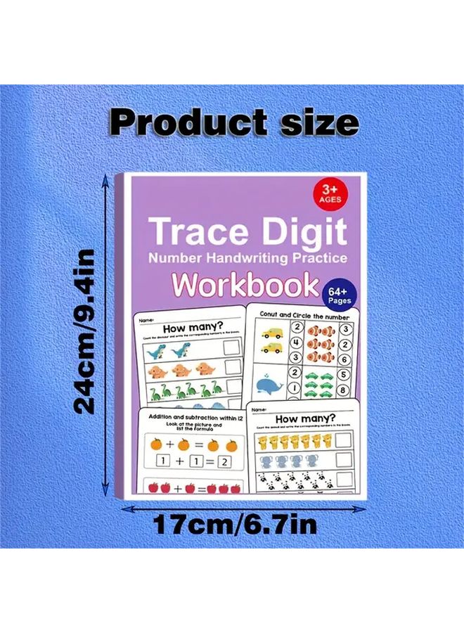 64 Page Kids Learning Activity Book Math Addition Subtraction Games Ages 3 7 - Image 3