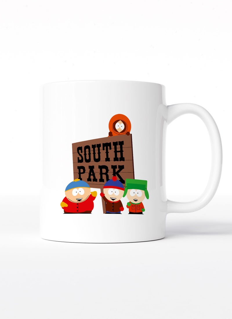 LOUD UNIVERSE White Ceramic Coffee Mug Southpark Sign South Park Team Ceramic Tea Cup - Image 1