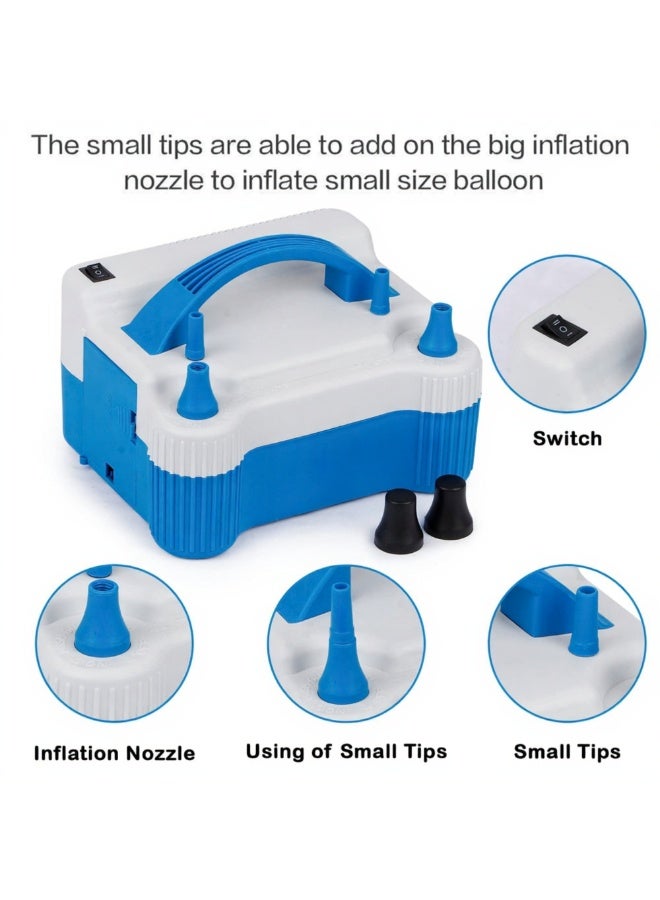 حديقة الألعاب مضخة بالونات كهربائية محمولة عالية القوة - آلة نفخ هواء مزدوجة الفوهة مع نوع قابس إماراتي - Image 4