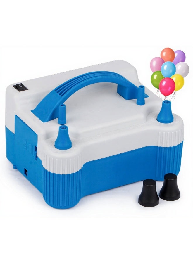 حديقة الألعاب مضخة بالونات كهربائية محمولة عالية القوة - آلة نفخ هواء مزدوجة الفوهة مع نوع قابس إماراتي - Image 1