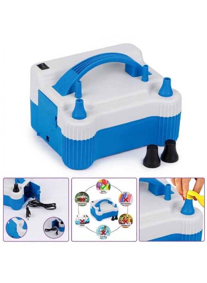حديقة الألعاب مضخة بالونات كهربائية محمولة عالية القوة - آلة نفخ هواء مزدوجة الفوهة مع نوع قابس إماراتي - Image 2