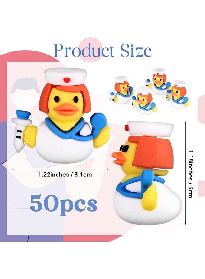 Gejoy Gejoy 50 Pcs Mini Nurse Rubber Ducks Nurse Appreciation Week Figurines Bulk Small Assorted Rubber Ducks for Birthday Gifts Party Exchanging Favors Holiday Decor - Image 2