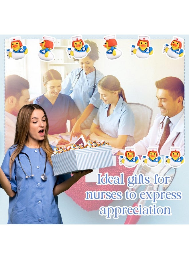 Gejoy Gejoy 50 Pcs Mini Nurse Rubber Ducks Nurse Appreciation Week Figurines Bulk Small Assorted Rubber Ducks for Birthday Gifts Party Exchanging Favors Holiday Decor - Image 4