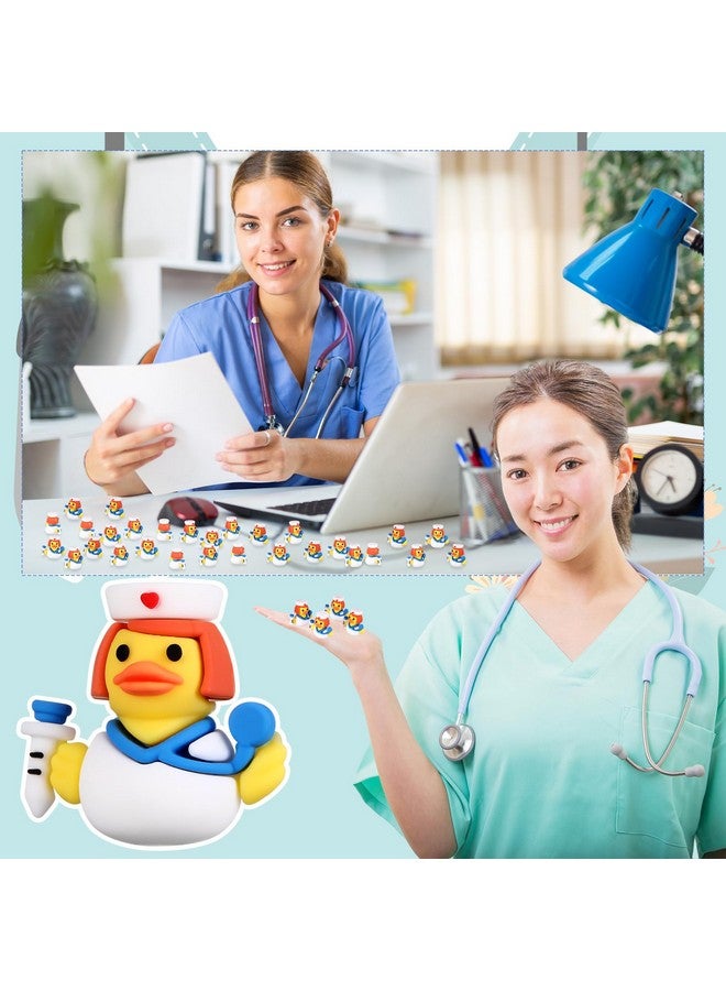 Gejoy Gejoy 50 Pcs Mini Nurse Rubber Ducks Nurse Appreciation Week Figurines Bulk Small Assorted Rubber Ducks for Birthday Gifts Party Exchanging Favors Holiday Decor - Image 5