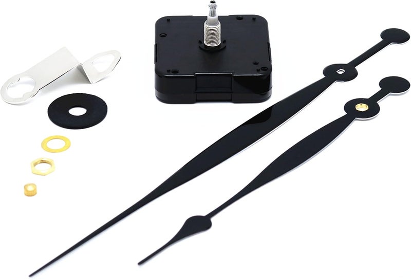 TIKROUND Quartz DIY Wall Clock Movement Mechanisms Battery Powered DIY Repair Parts Replacement with 260 mm/ 10.2 Inch Long Spade Hands,3/10 Inch Maximum Dial Thickness,29/32 Inch Total Shaft Length. - Image 5