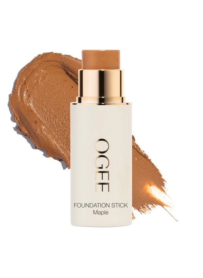 OGEE Sculpted Complexion Foundation Stick (Maple 9.0W - Medium Deep, Golden Bronze Undertones) Full Coverage Foundation Makeup - Instantly Balance & Even Complexion - 70% Organic Ingredients - Image 1