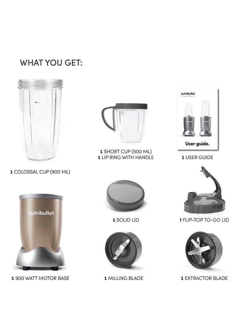 nutribullet Pro series Multi-Function High Speed Blender 7 Piece Set 900 ml 900 W NB9-1012 Copper Grey - Image 4