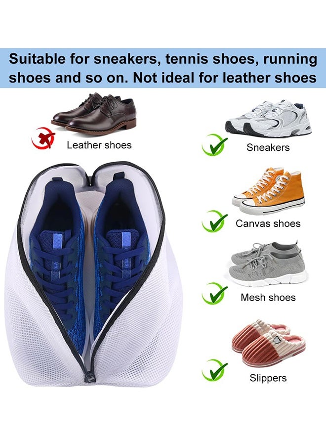4 Pack Shoe Washing Bag, Mesh Shoe Laundry Bags with Zip Closure for Sneakers, Running Shoes, Socks, Bras (24X42CM) - Image 4