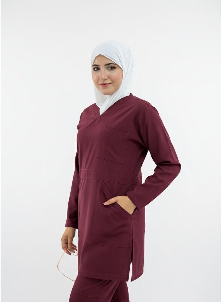 sezer Medical tunic made from cotton Lycra—comfortable, stylish, and ideal for healthcare professionals. - Image 4