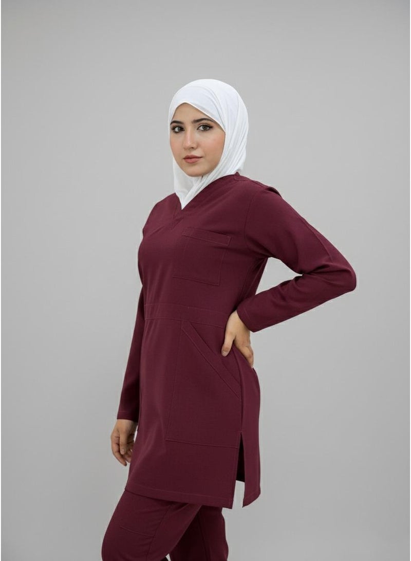 sezer Medical tunic made from cotton Lycra—comfortable, stylish, and ideal for healthcare professionals. - Image 3