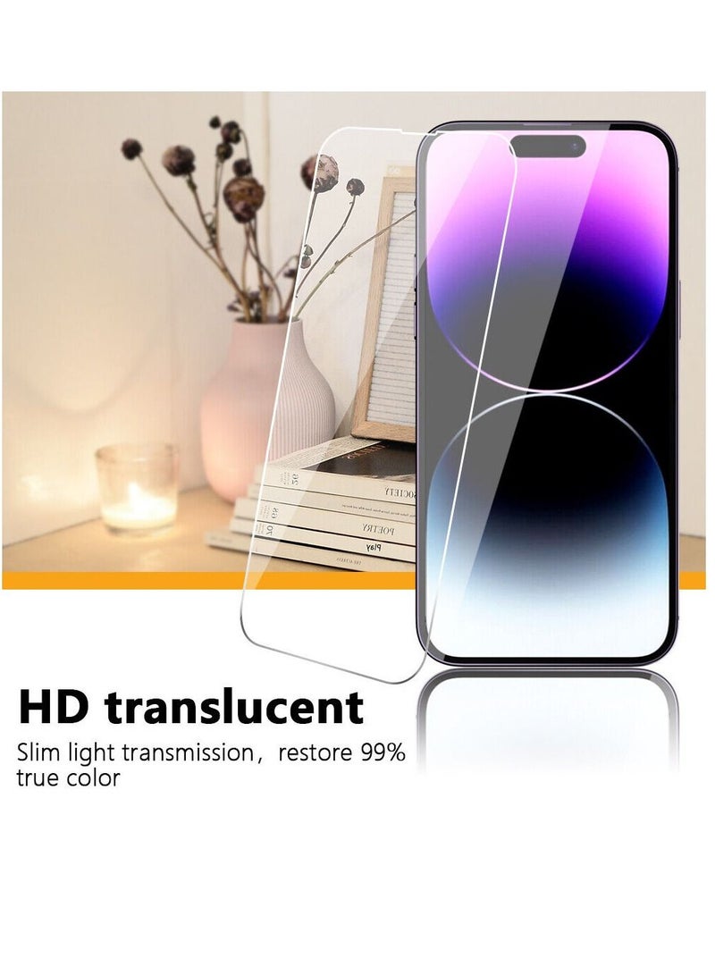 BORTONY Screen Protector for 14 Plus/13 Pro Max (6.7 inch) Premium HD Clear Tempered Glass Anti-Scratch Anti-Fingerprints Bubble-Free Ultra Resistant Compatible with Apple iPhone 14 Plus/13 Pro Max - Image 1