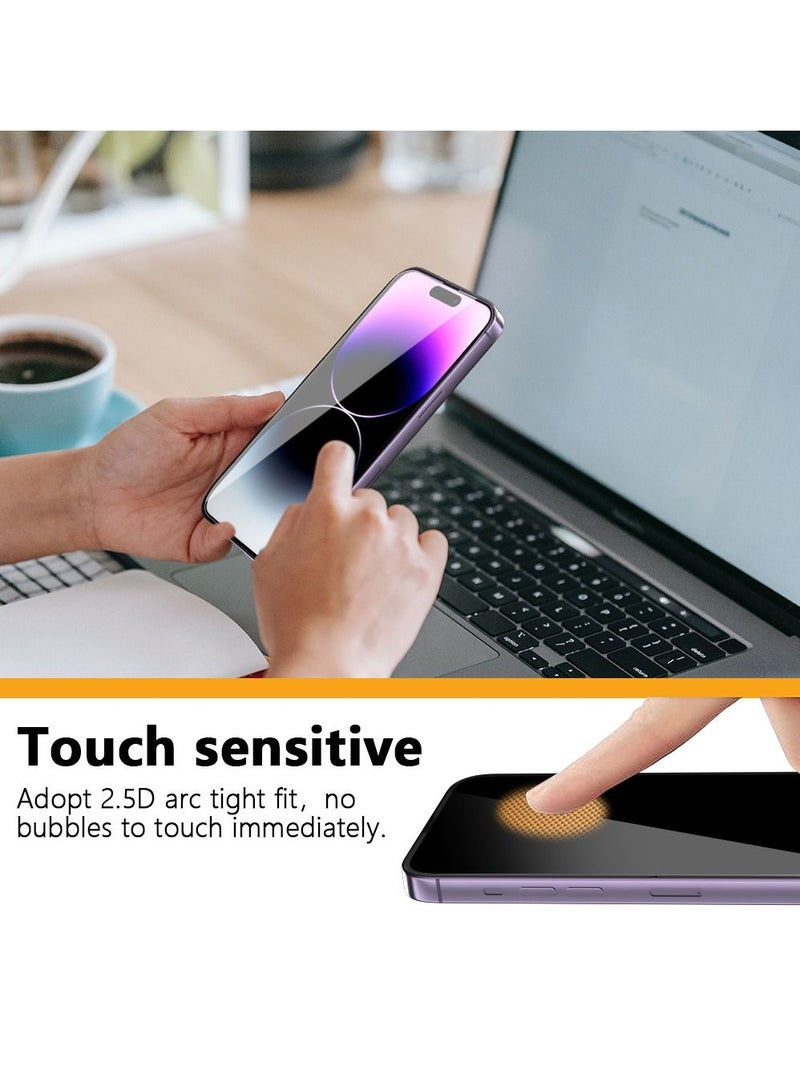 BORTONY Screen Protector for 14 Plus/13 Pro Max (6.7 inch) Premium HD Clear Tempered Glass Anti-Scratch Anti-Fingerprints Bubble-Free Ultra Resistant Compatible with Apple iPhone 14 Plus/13 Pro Max - Image 4