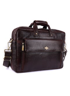 LAVERI LEATHER LAVERI Laptop Bag for Men - Leather Messenger Bag for Office - Fits up to 15 Inch Laptop - Shoulder Bag with Multiple Compartments - Executive Leather Bag for Work/Travel/Casual -2819  - Image 1