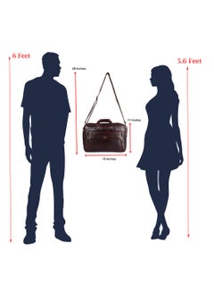 LAVERI LEATHER LAVERI Laptop Bag for Men - Leather Messenger Bag for Office - Fits up to 15 Inch Laptop - Shoulder Bag with Multiple Compartments - Executive Leather Bag for Work/Travel/Casual -2819  - Image 2