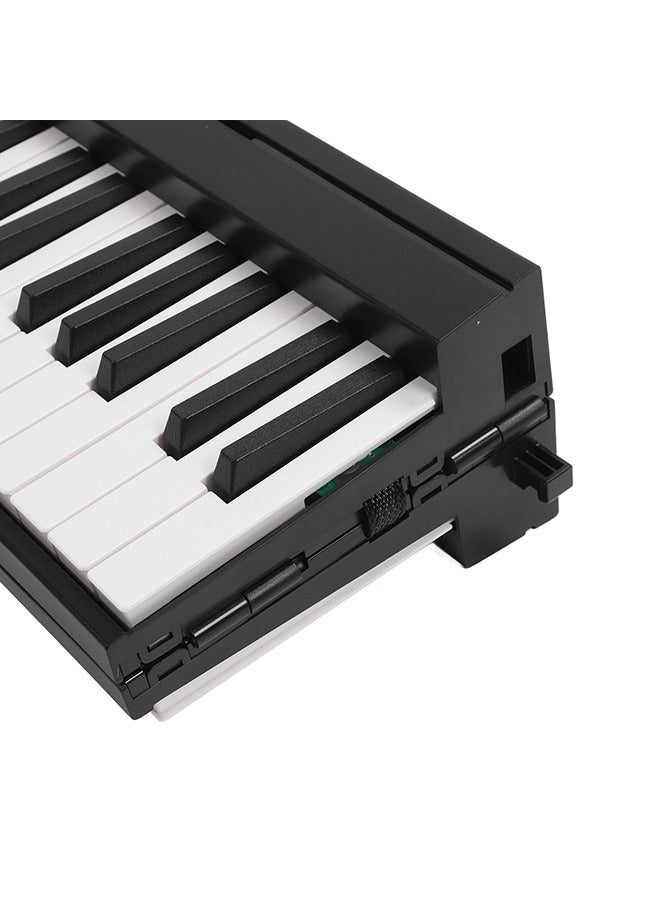 بيانو رقمي قابل للطي، 61 مفتاحًا، لوحة مفاتيح محمولة للمبتدئين والبالغين مع حقيبة حمل، ومحول طاقة، وحامل - أسود - Image 4
