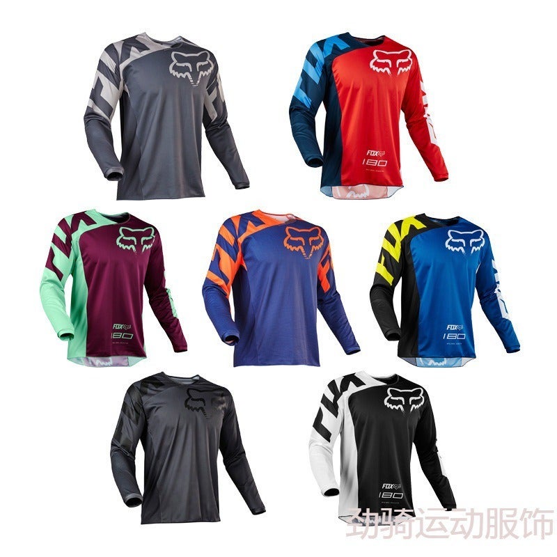 Wu Pin Pai Fox Style Mountain Bike Downhill Riding Jersey Top for Men Summer Motocross Shirt Breathable Cycling Apparel - Image 2